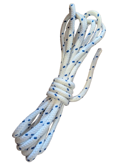 Leine 10 mm Weiss/Blau Nylon Länge 6 Meter