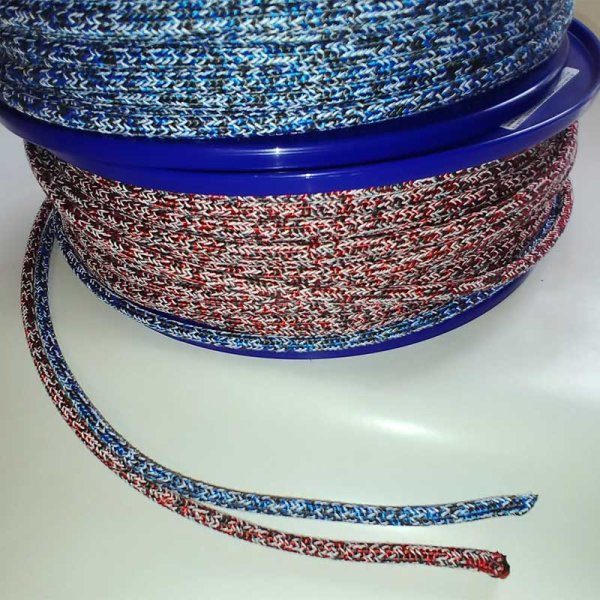 Leine 7mm,  Polyester/Dyneema® SK78 Blau/Länge 9.5 mtr.