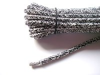 Leine Polyester 5mm (weiss/schwarz)